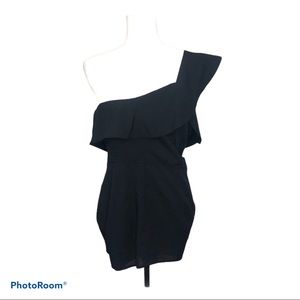 Lulu’s black one shoulder romper